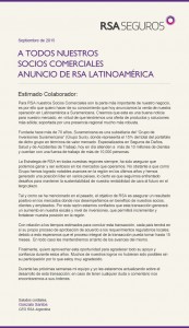 Comunicado RSA Latinoámerica